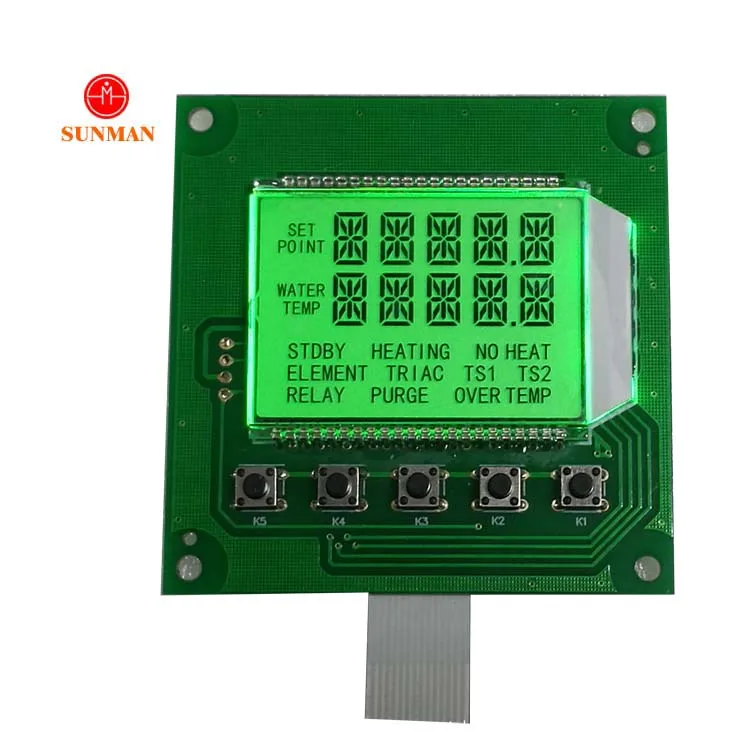 Пользовательские низкая цена 14 сегмент ЖК дисплей i2c дисплей с rgb led подсветка