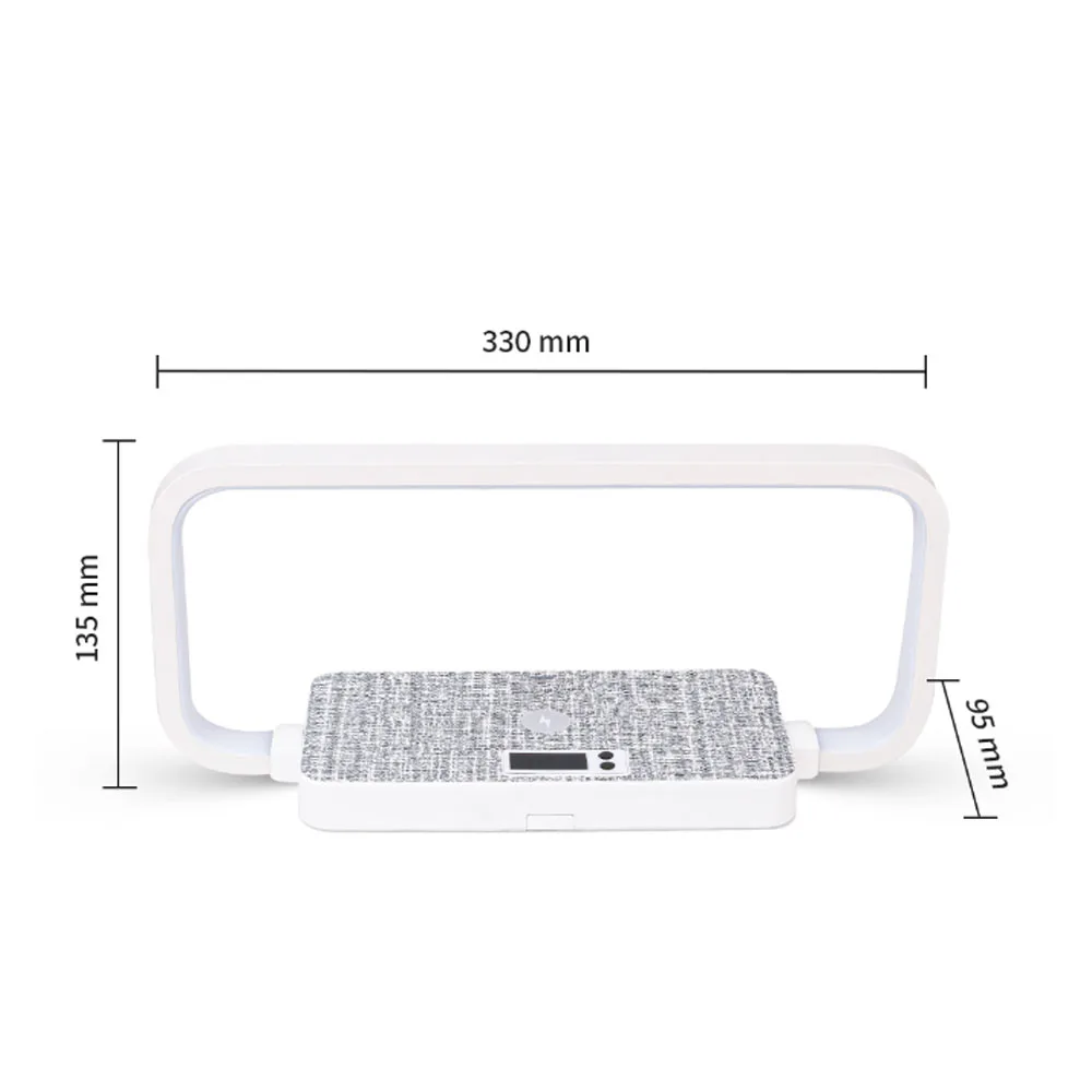 Elegant 10W Wireless Charging LED Table Lamp Mobile Phone Holder Touch Control Modern Design Reading Room Battery Power Supply