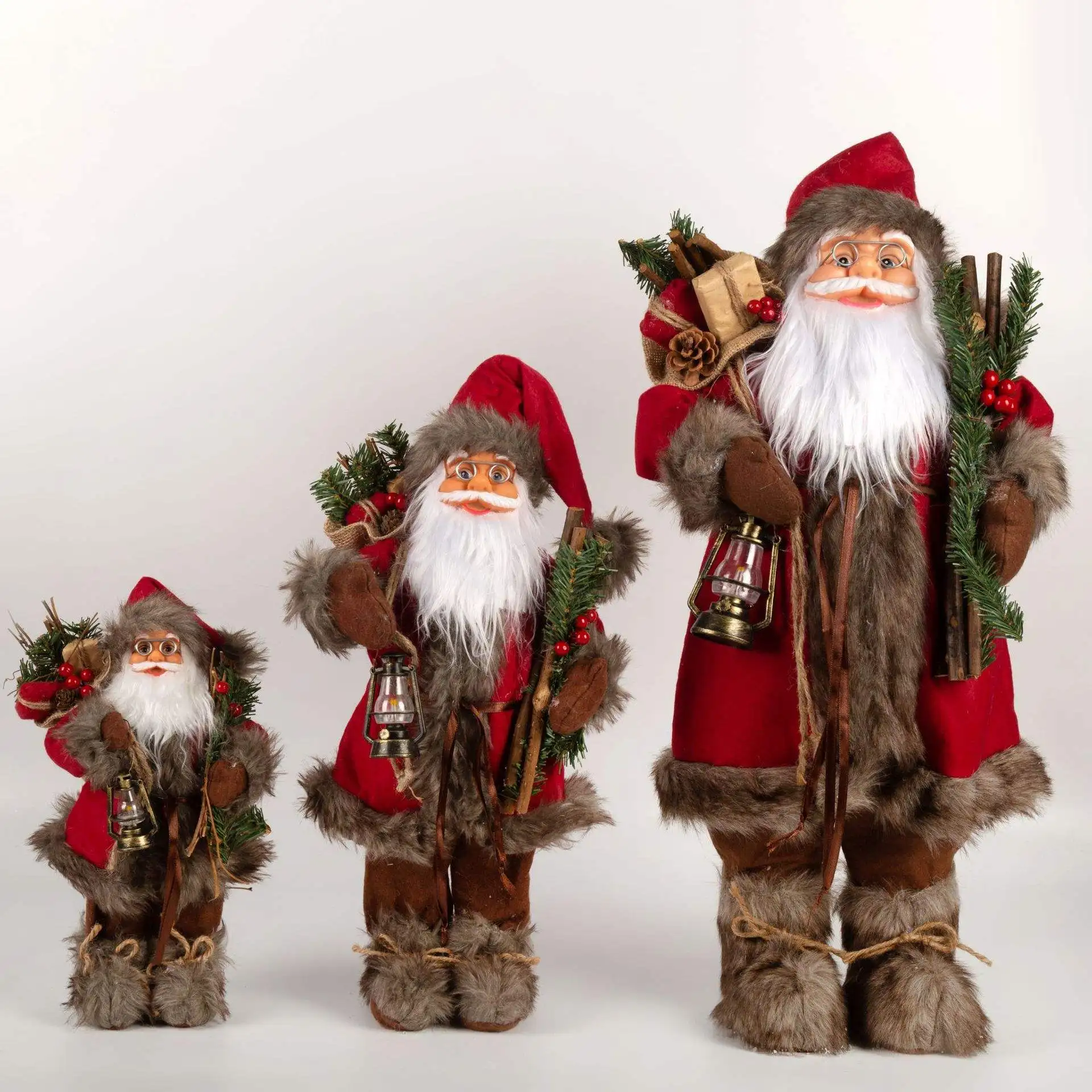 Christmas ornaments display figurines plush toy gifts Christmas doll gnomes Santa Claus decoration supplies