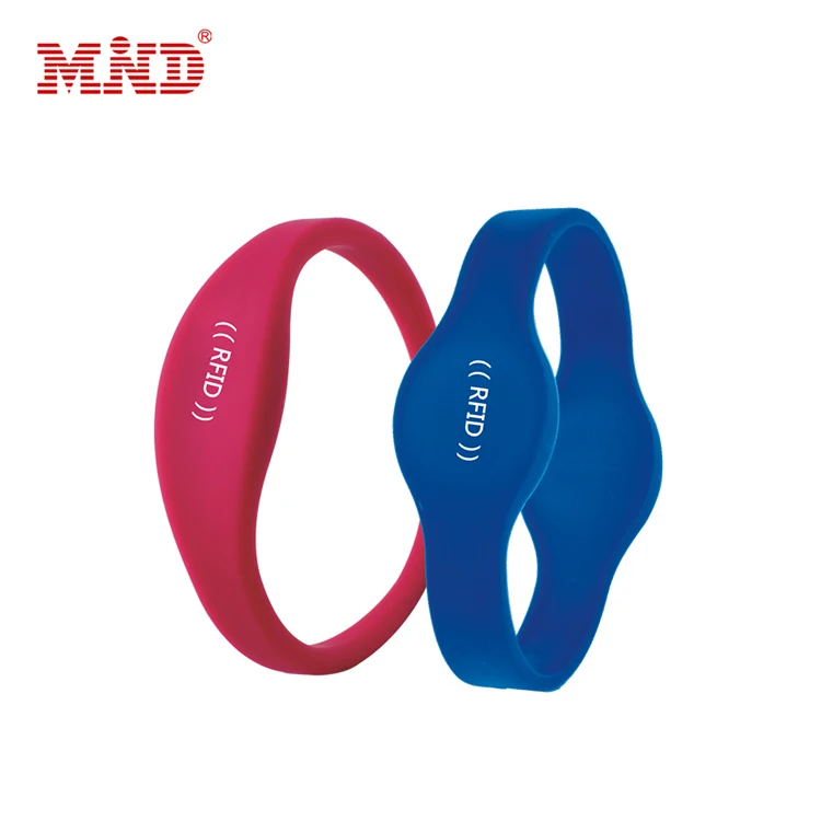 RFID NFC Bracelet Waterproof 13.56MHZ NFC NTAG213 Rubber Silicone Wristband