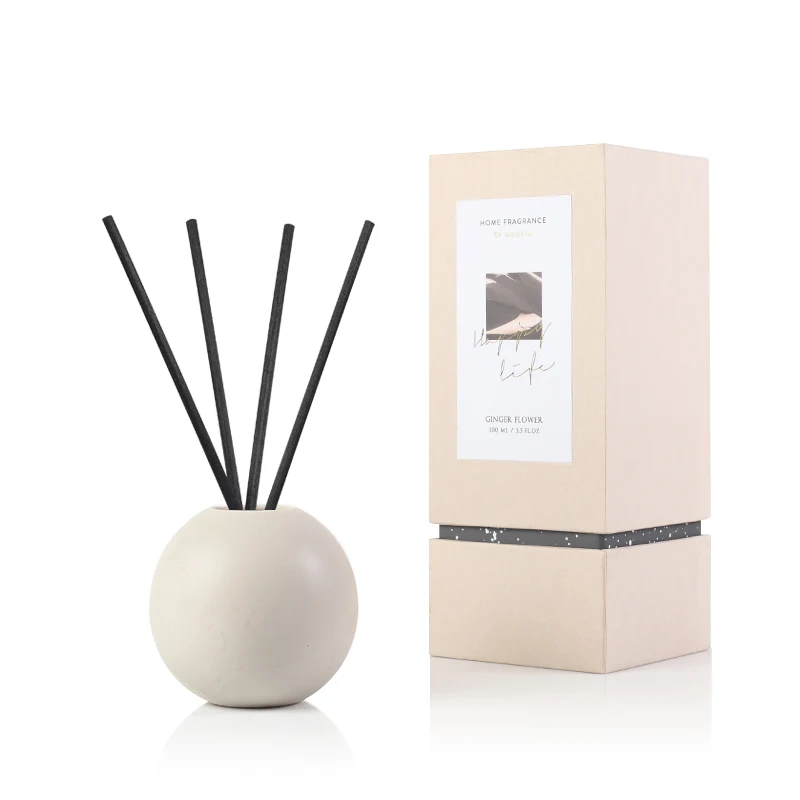 M&SENSE Wholesale Essential Oil Home Fragrance Aromatherapy Gift Box Ceramic Reed Diffuser