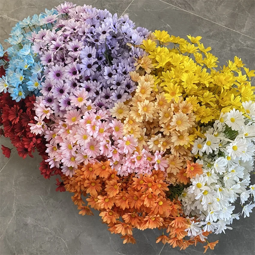 Wholesale 5 heads Dutch Chrysanthemum Artificial Daisy Flower Home Decor Chamomile