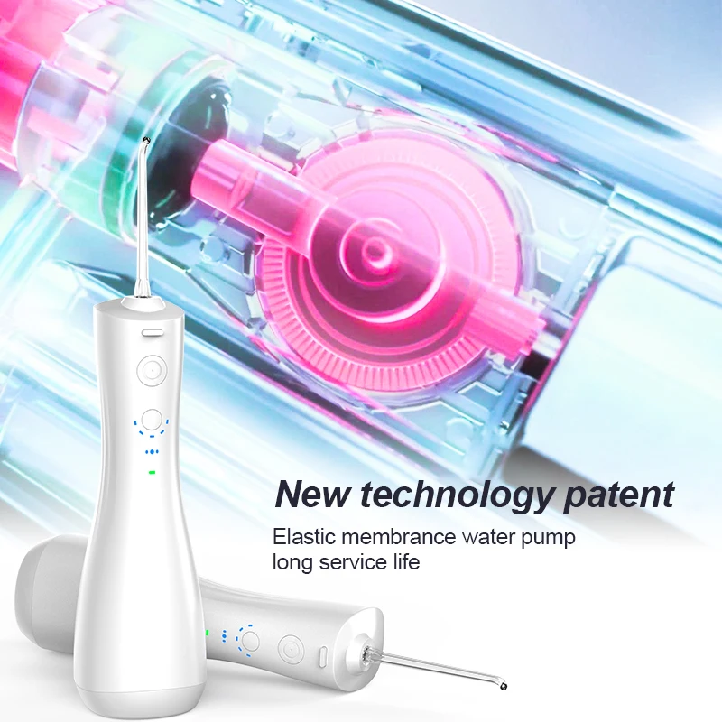 Tooth Care Food Grade Hot Sale Electronic Ipx7 Waterproof Dental water Travel Flosser With 250ml Water