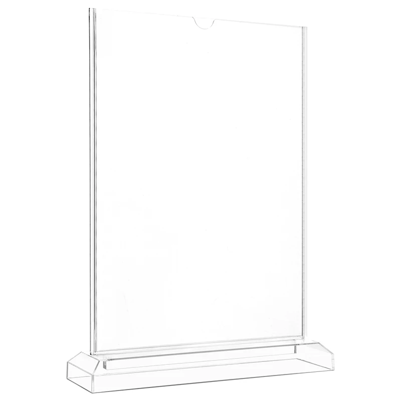 A3 transparent T-shape sigh holder Acrylic desktop paper menu stand clear display stand K-6086