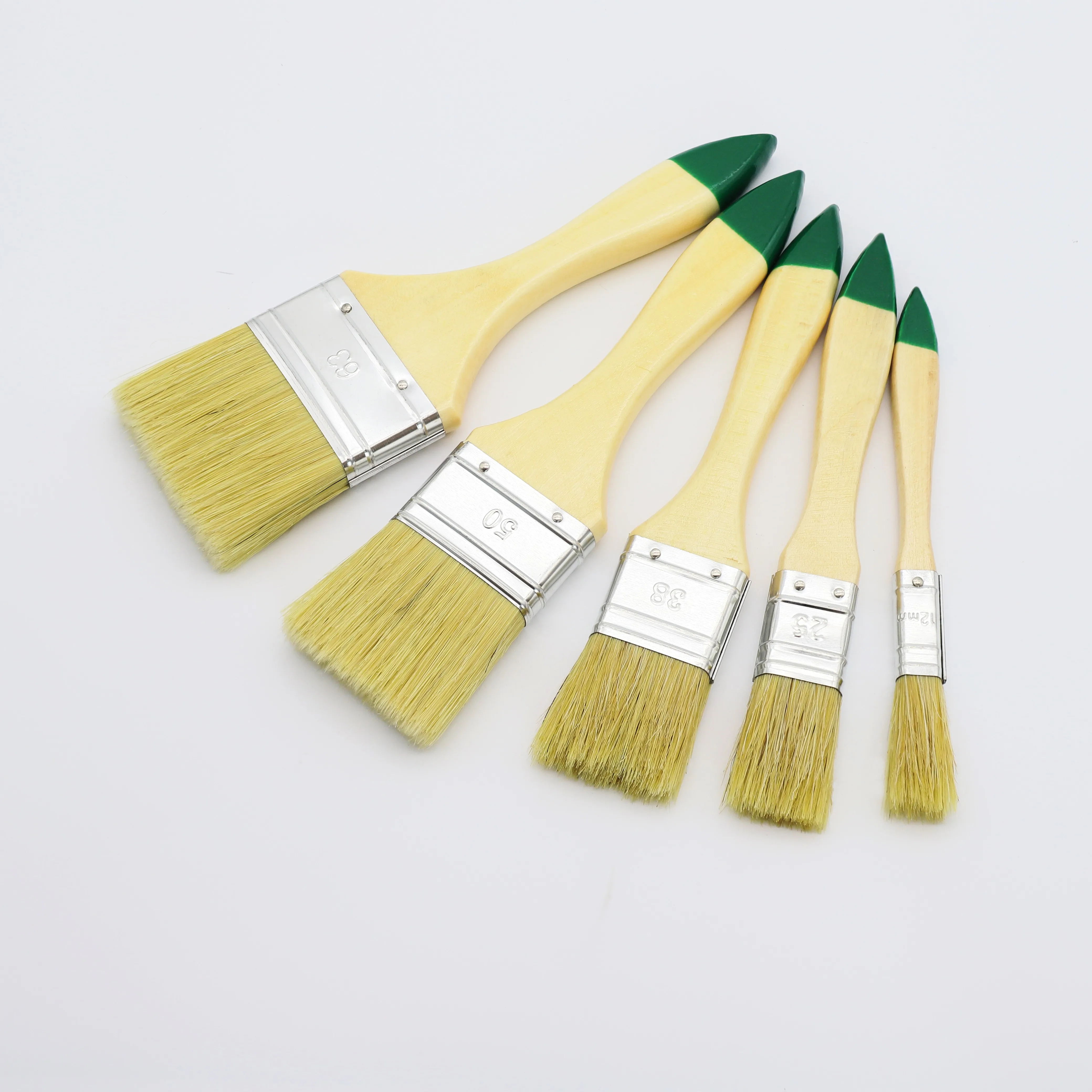 ESTEE High grade china manufcure supplier wooden handle bulk cheap paint brushes flat acrylic chip painting brush