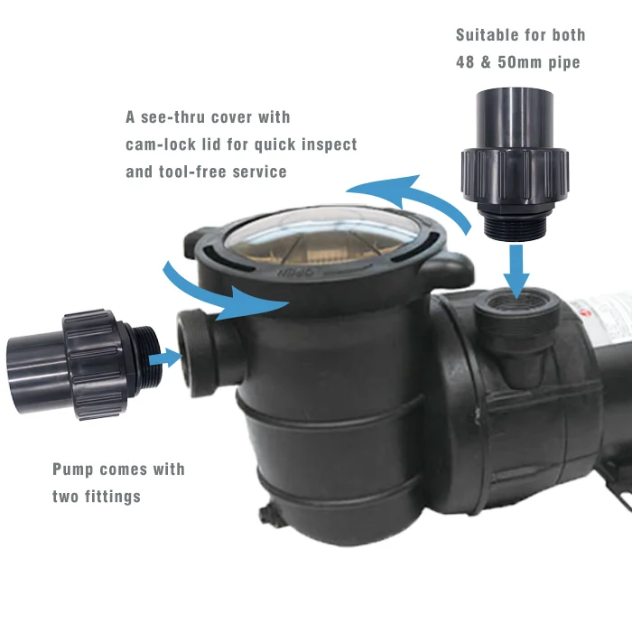 US DOE Compliant J05503 Above Ground Sea Water Fresh Water Pool Pump