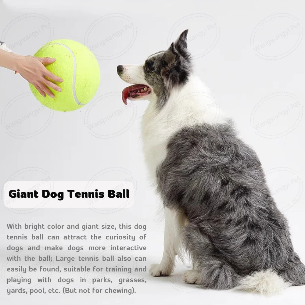 24cm Inflatable Giant Tennis Ball Custom LOGO Mega Jumbo Pet Toy Ball Outdoor Cricket
