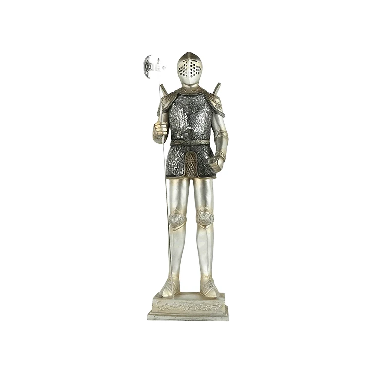 Decor Statues Knight In Armor Statue Big Ornament Resin Crafts For Gifts Home Decorations