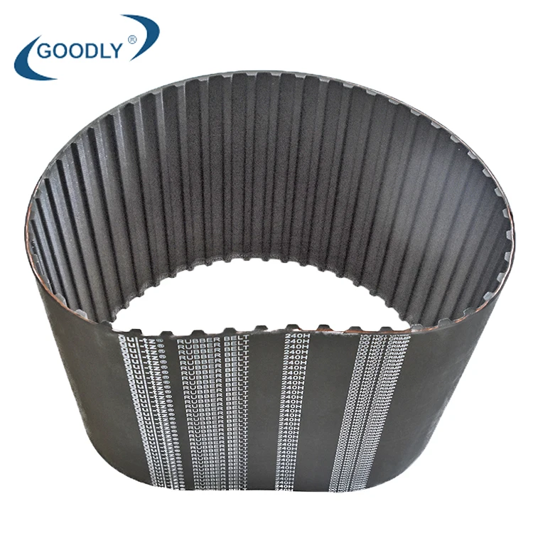 OEM ODM custom industrial single-sided toothed belt black rubber synchronous belt S5M synchronous belts and pulleys