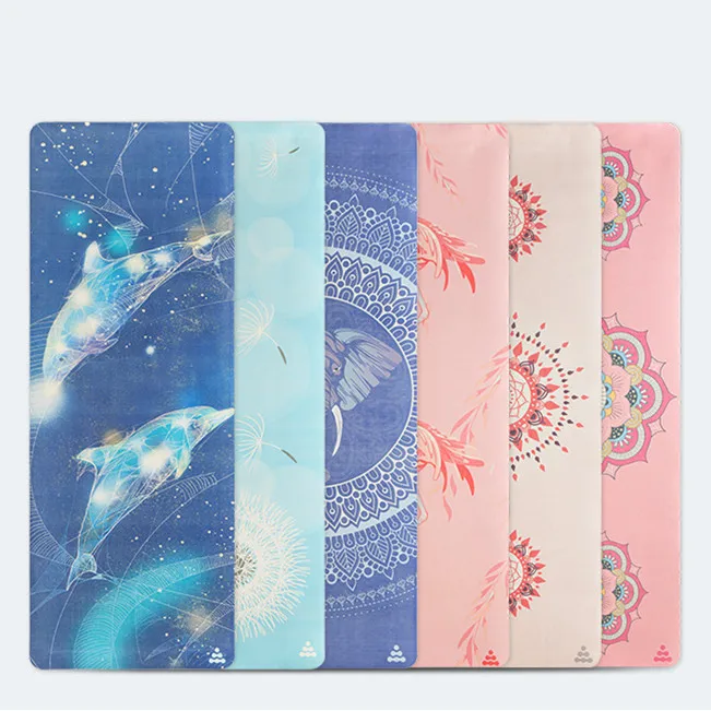 custom printed polyurethane eco friendly natural rubber yoga mat