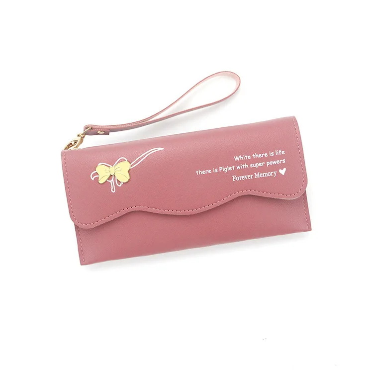 Wholesale Women Slim Wallet Credit Card Holder Cheap Promotional PU Leather Ladies Wallet