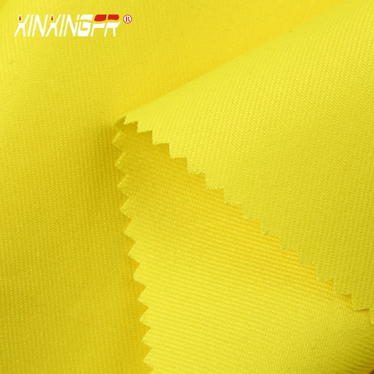 C/N флуоресцентная желтая ткань FR 32/2*32/2 тканая с 240gsm