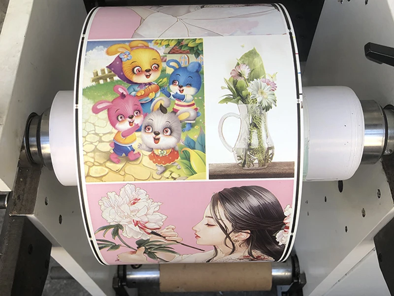 Automatic petal type horizontal in line 7 8 color flexographic narrow web flexo printer printing machine