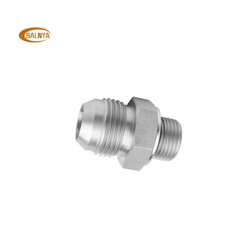 America Market Hydraulic Adapter Carbon Steel 37 Degree Flared JIC to BSPP Male Thread Straight Hose Tube Fittings