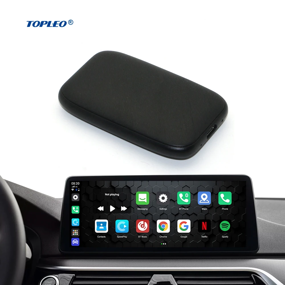 Topleo tv stick carplay wireless adapter plug and play chip RK3326 streaming carplay wireless adapter android box carplay auto