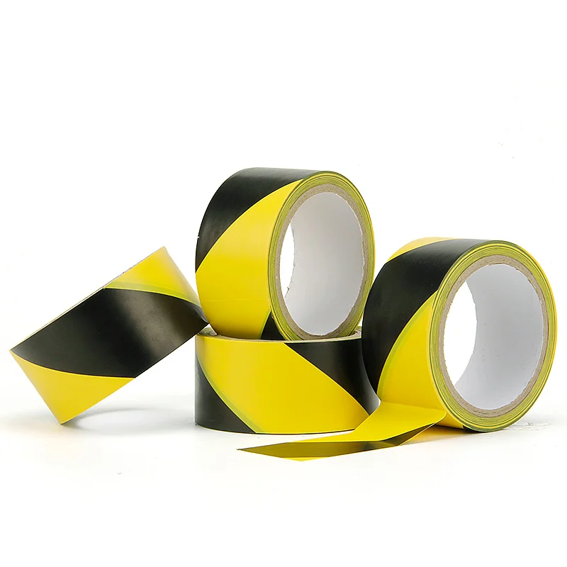 Road Floor Safety Masking Rubber Adhesive Glue PVC Warning Safe Tape