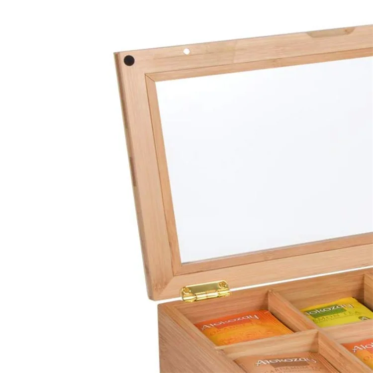 
Home furniture holder drawer bag storage organizer natural tea box bamboo 