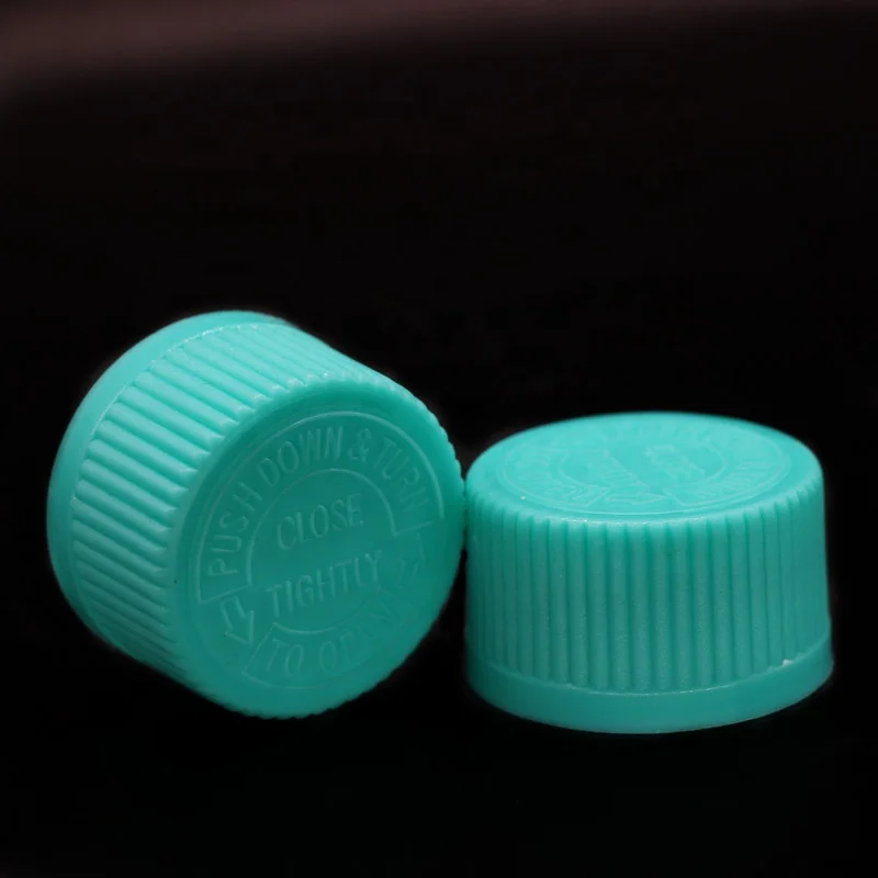 28-410 Back Child Resistant Cap w/F217 Liner, 28mm CRC plastic cap in 20mm height