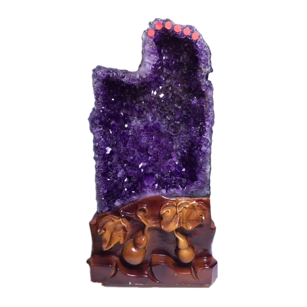 19.5Kg 27*6*59Cm Best Selling Healing Gem Precious Feng Shui Amethyst Cave