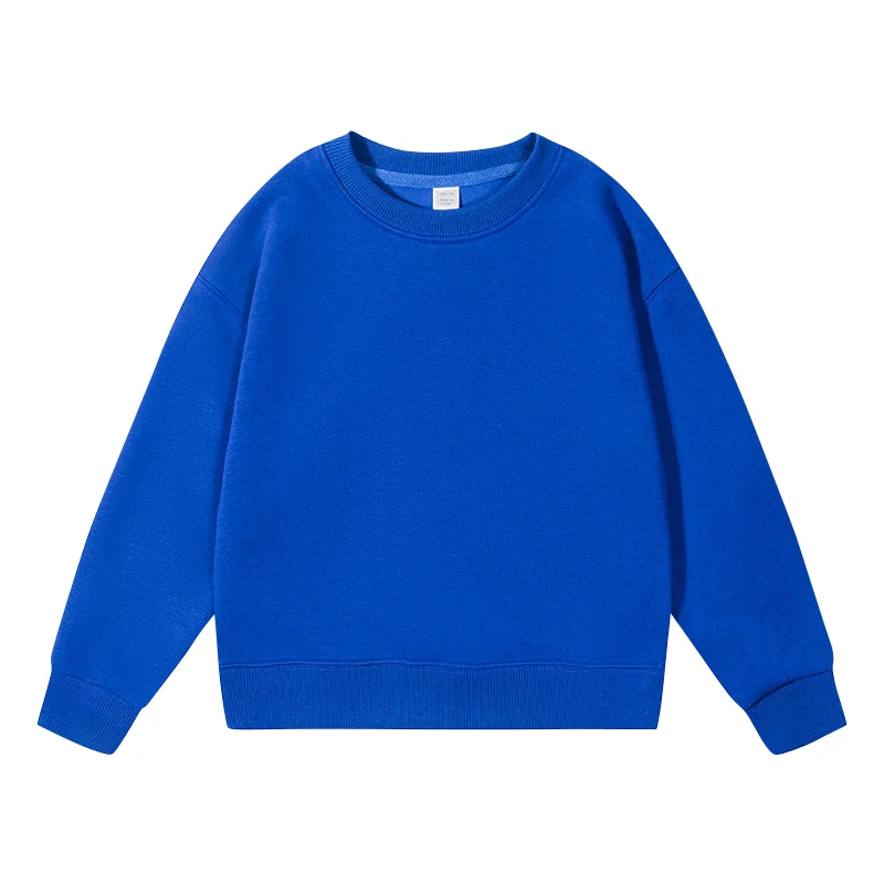 320 GMS Custom Logo O Neck Child Long Sleeve Youth Cotton T shirts
