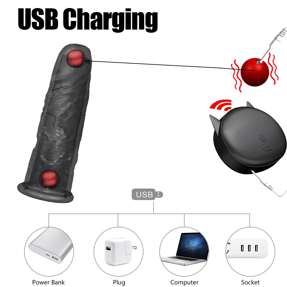 Reusable Condom Dildo Vibrator Penis Ring Sleeve Adult Sex Shop Vibrating Condom Enlargement Dildo Sleeve for Men Sex Couples