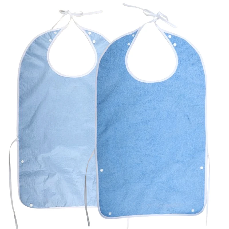Adult Bibs for Men and Women Large Towel bibs Reusable Washable Terry bib Clothing Protectors for Elderly Senior