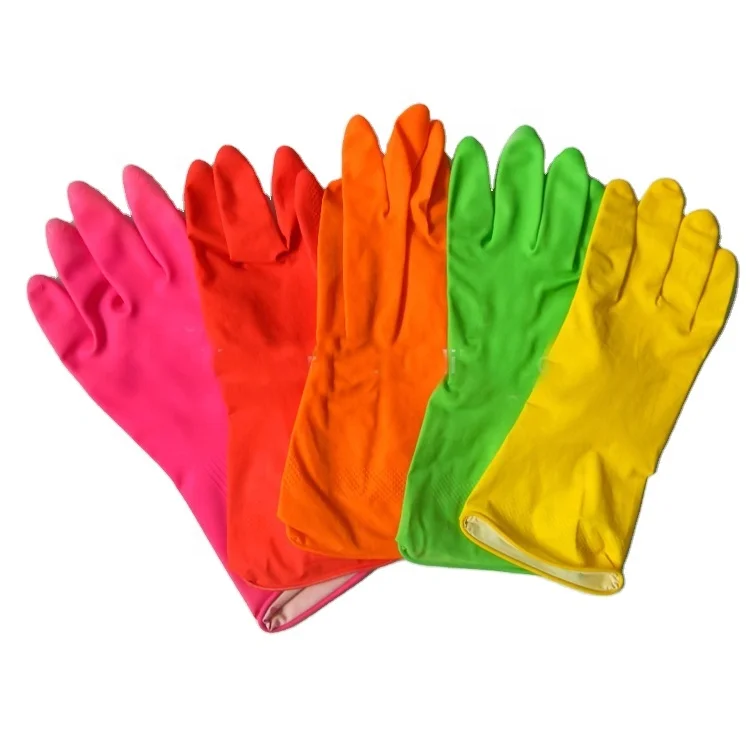 Line Household Rubber Gloves For Washing Up Dish Cleaning Gloves Kitchen Household Latex Glove