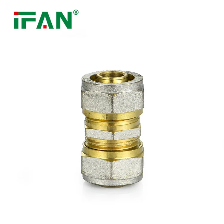IFAN Manufacturer Brass PEX Compression Fittings Customizable Fittings PEX 16-32MM Socket PEX Pipe Fittings