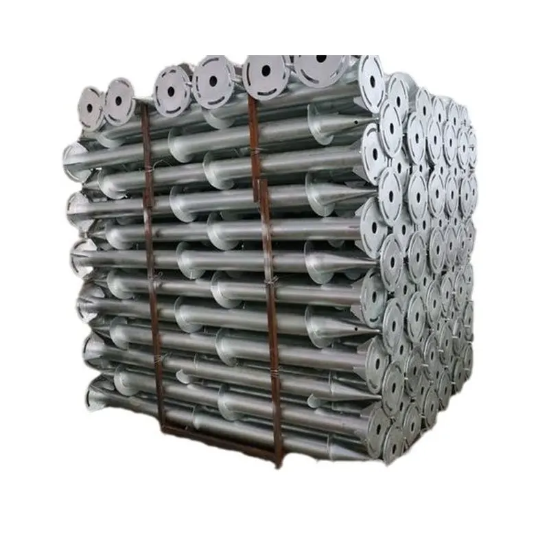 Factory customized screw pile foundation for solar energy installation with anchor screws for solar energy