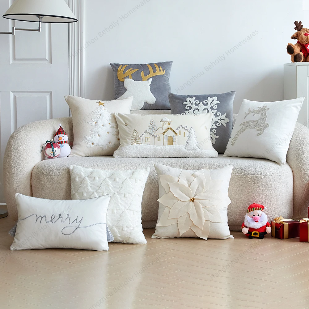Newest Popular Xmas Tree Winter Holiday Cushion Case Throw Pillow Covers Pillow Case Christmas