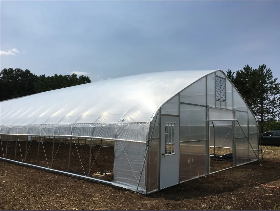 Small Size Hydroponic Tunnel Greenhouse Chinese Agricultural Greenhouse with Film Plastic Glass and Steel Cover PE Material