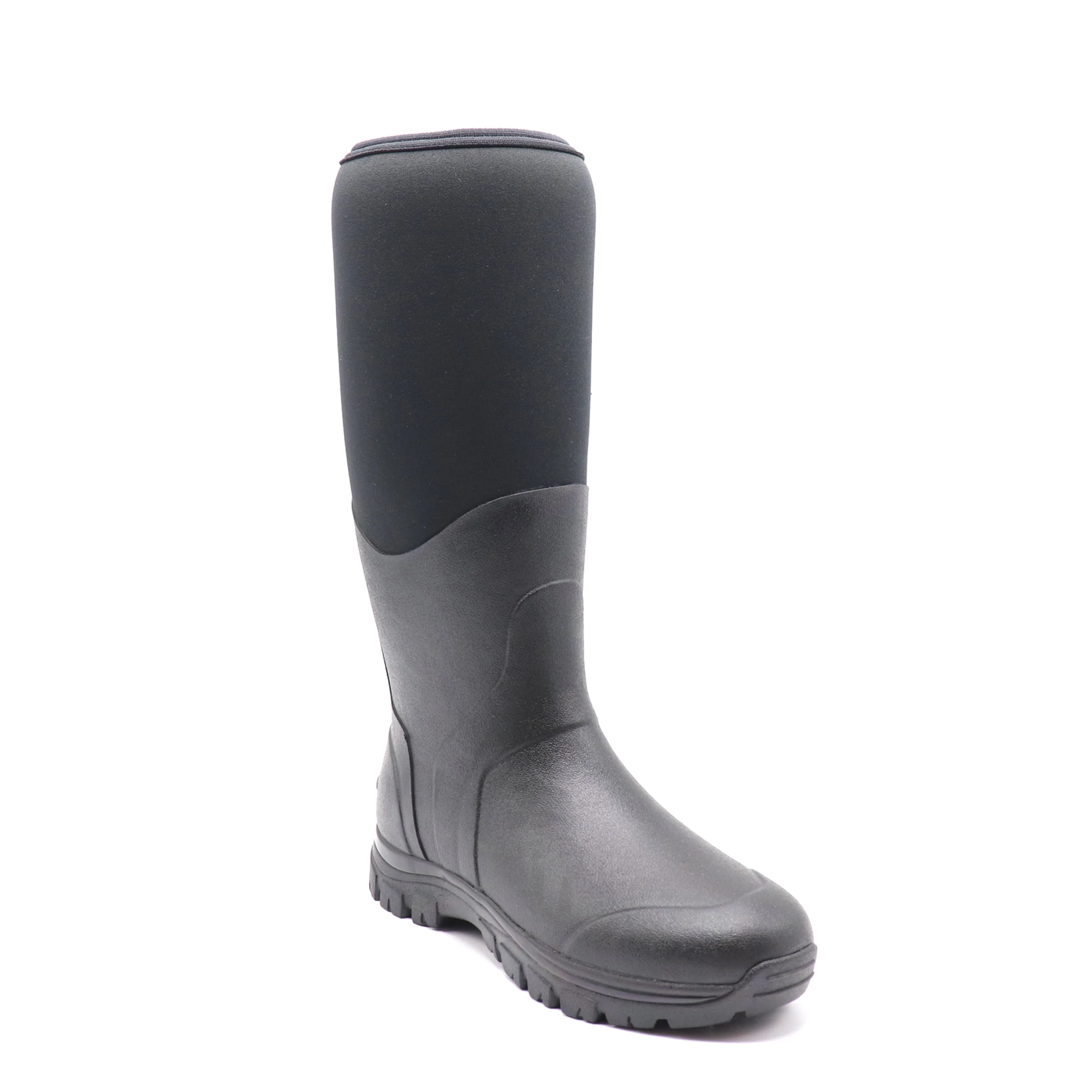 Wholesale knee high rain boots silicone waterproof shoes high quality black rain boots