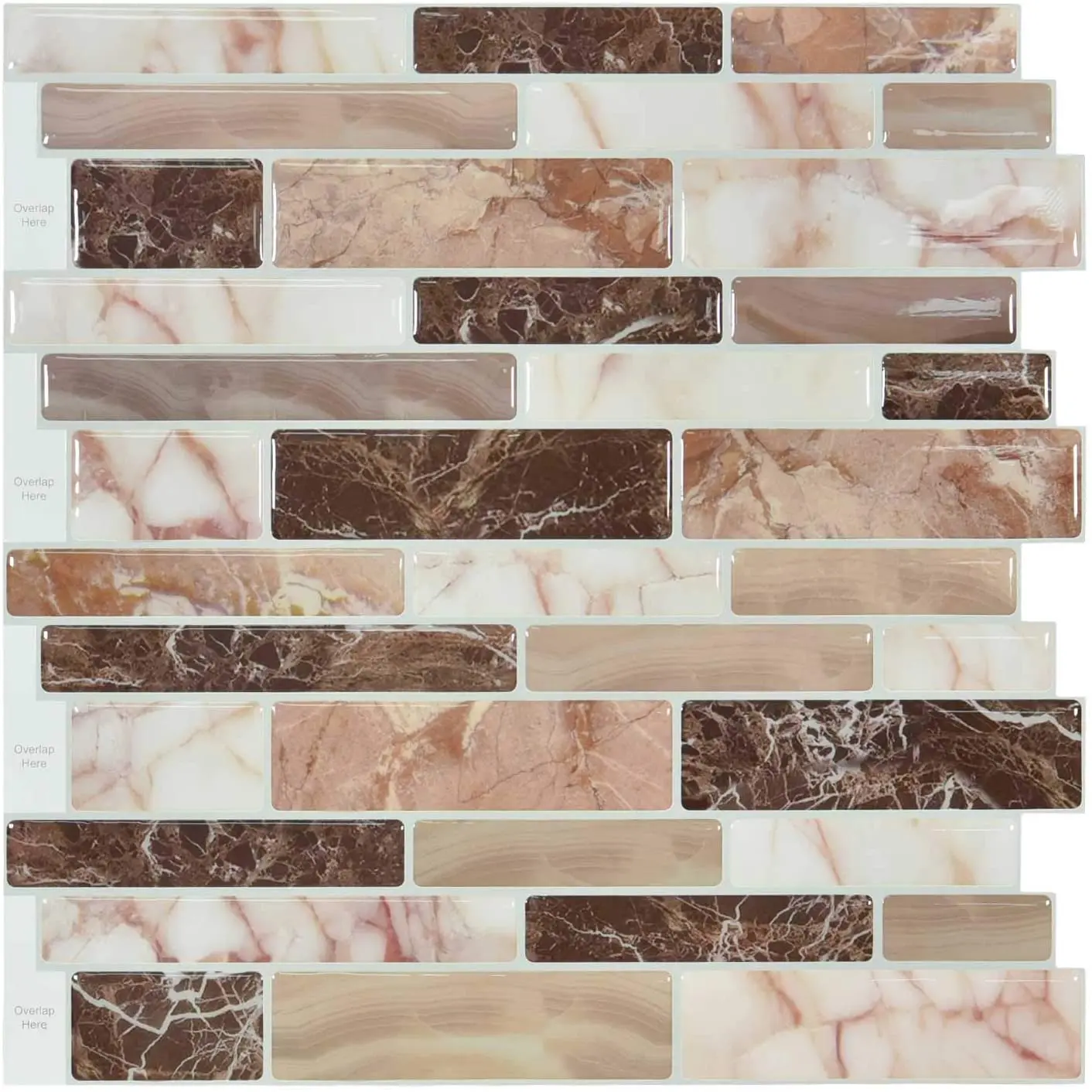 PU Marble self adhesive tiles sticker oil proof kitchen wallpaper waterproof stickers