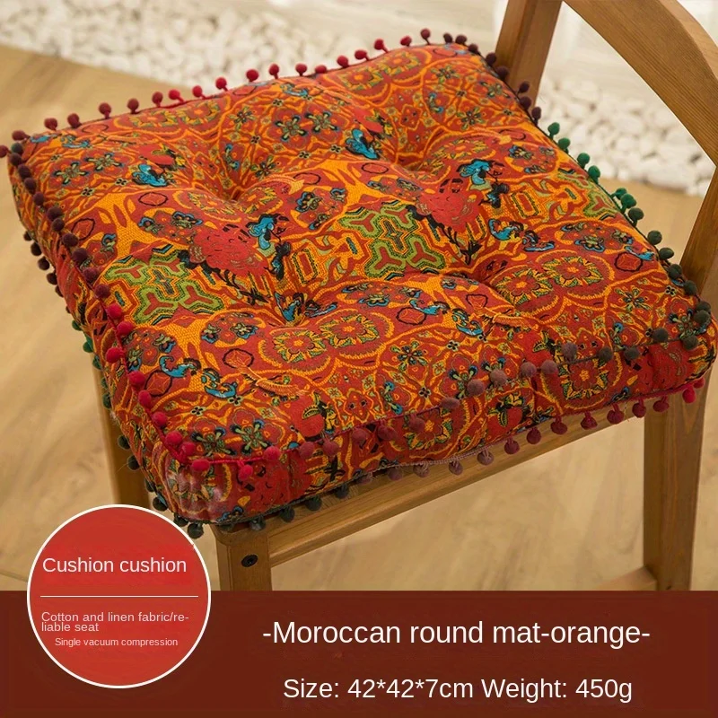 Bohemian Style Thickened Floor Cushion Seat Vintage Moroccan Tatami Floor Pillow For Meditation Home Decor Round Design