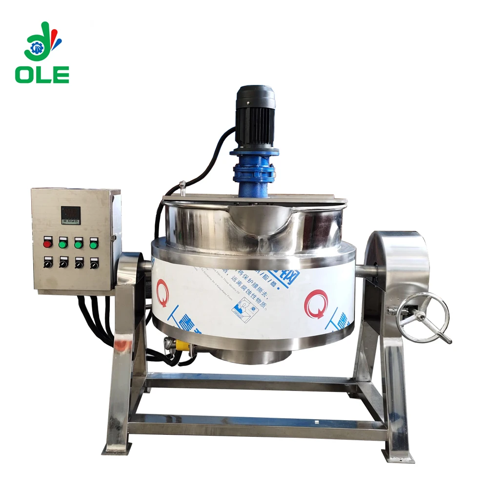 304 SS Sauce Cooking Mixer Kettle Machine Commercial Jam Cooking Mixing Machine Factory Customize Chili Cooking Machine