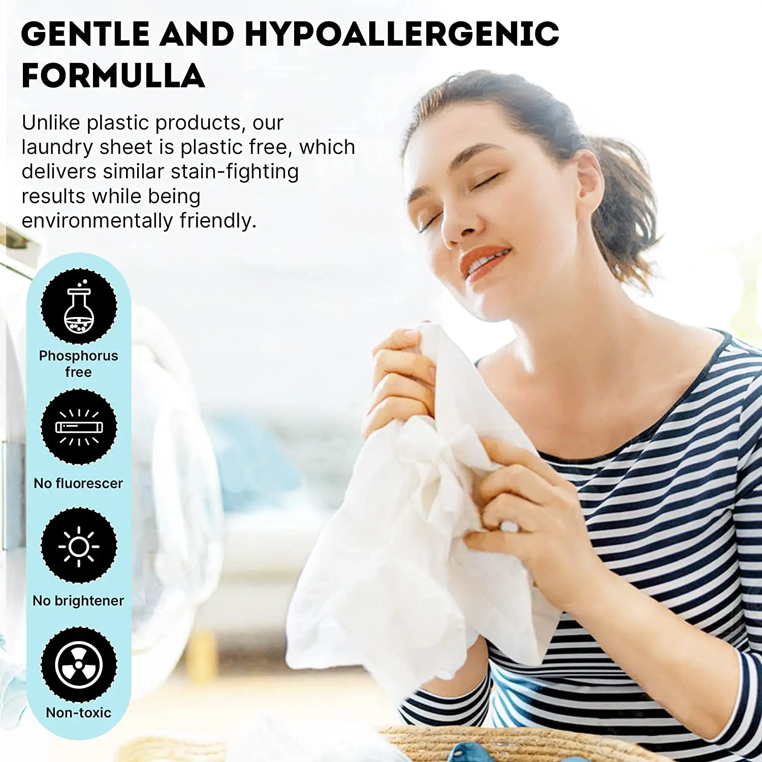 OEM/ODM Zero Waste Compostable Packaging ECO FRIENDLY Unscented Liquidless Laundry Sheet Travel Size Laundry Detergent Sheets