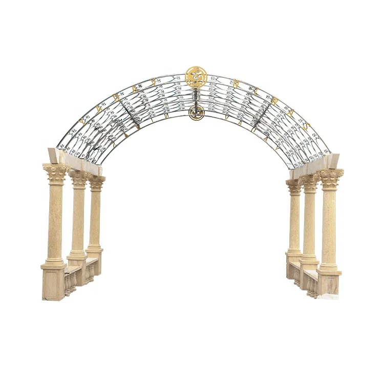 Outdoor Large yellow Marble Gazebo for Decor