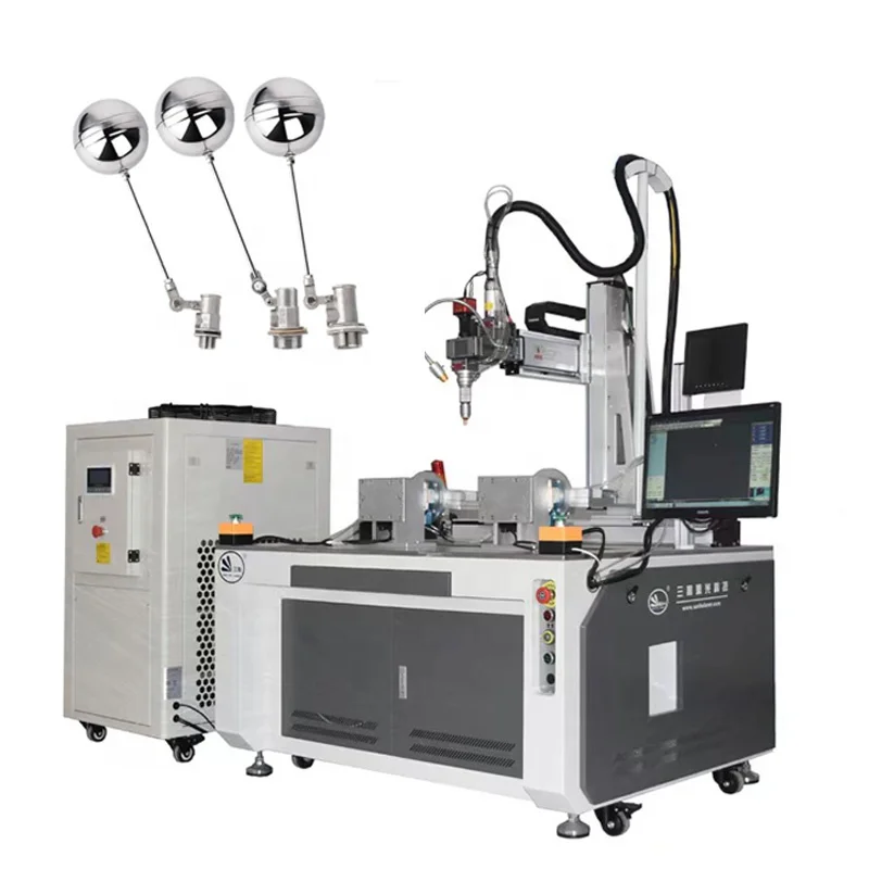 automatic fiber laser welding machine for hardware steel floating ball  titanium ball  iron  ball welding fiber laser welder