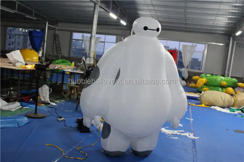 Lovely giant inflatable robot character cartoon , inflatable baymax mascot with low price