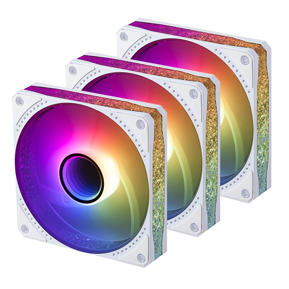 Ready To Ship computer radiator pc case cooling fan 120mm rgb color change computer case fan for gaming case