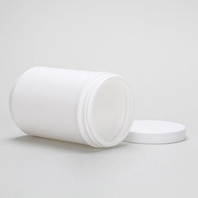Custom Round Plastic Jars HDPE Container Protein Powder Jar Travel Plastic Bottle Storage Jars 1000ml