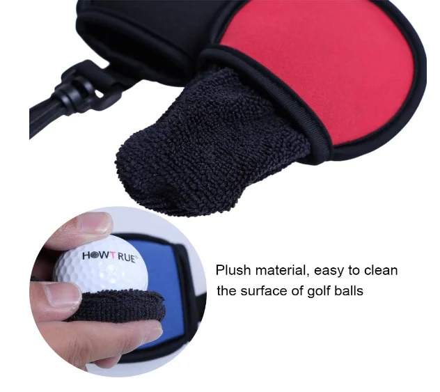 Assorted Neoprene Portable Pocket Golf Ball Washer Golf Ball Cleaner Pouch