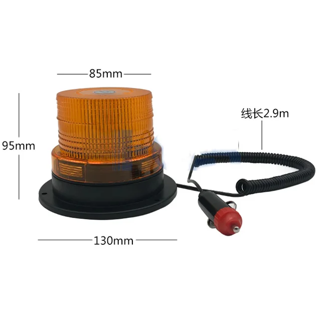 Excavator Truck Forklift Magnetic 12v 24v Emergency Rotating Strobe Flash LED Beacon Lights