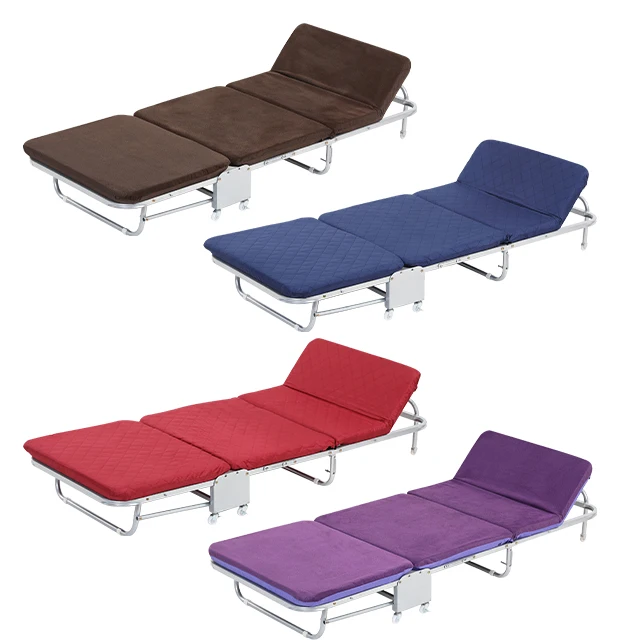 
Real group popular design easy to carry adult size camping triple folding bed 