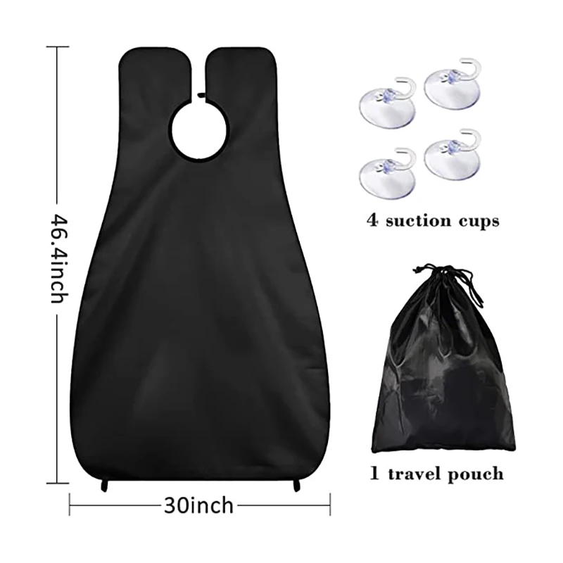 Wholesale Polyester Bib Catcher shaving Apron For Man, Good Quality Beard Cape