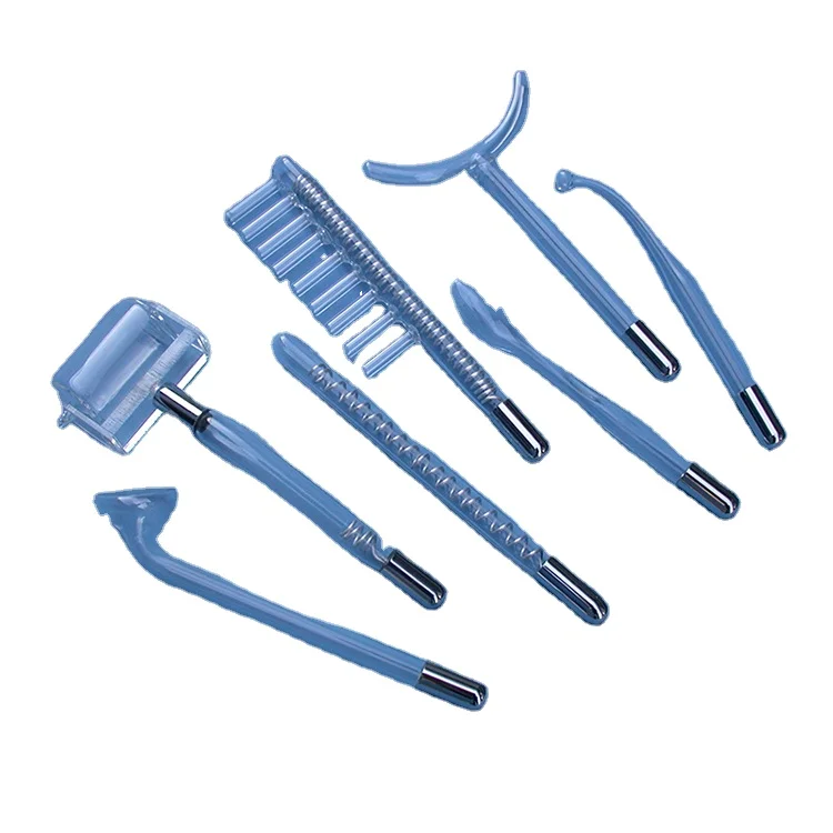 High frequency rod glass tube parts skin care machine accessories for dry and inactive skin tightening beauty instrument 7 in 1
