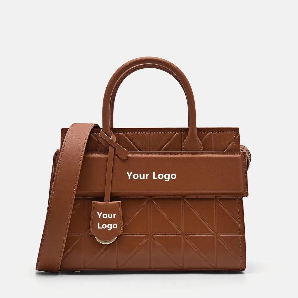 Elegant Vegan Luxury Private Label Handbags For Women High Quality Ladies Hand Bags Diamond Pattern Custom Womens Tote Bags