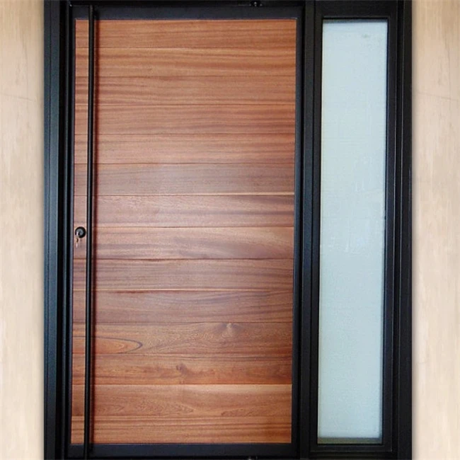 Solid wood  privot door interior wood wpc door frame design