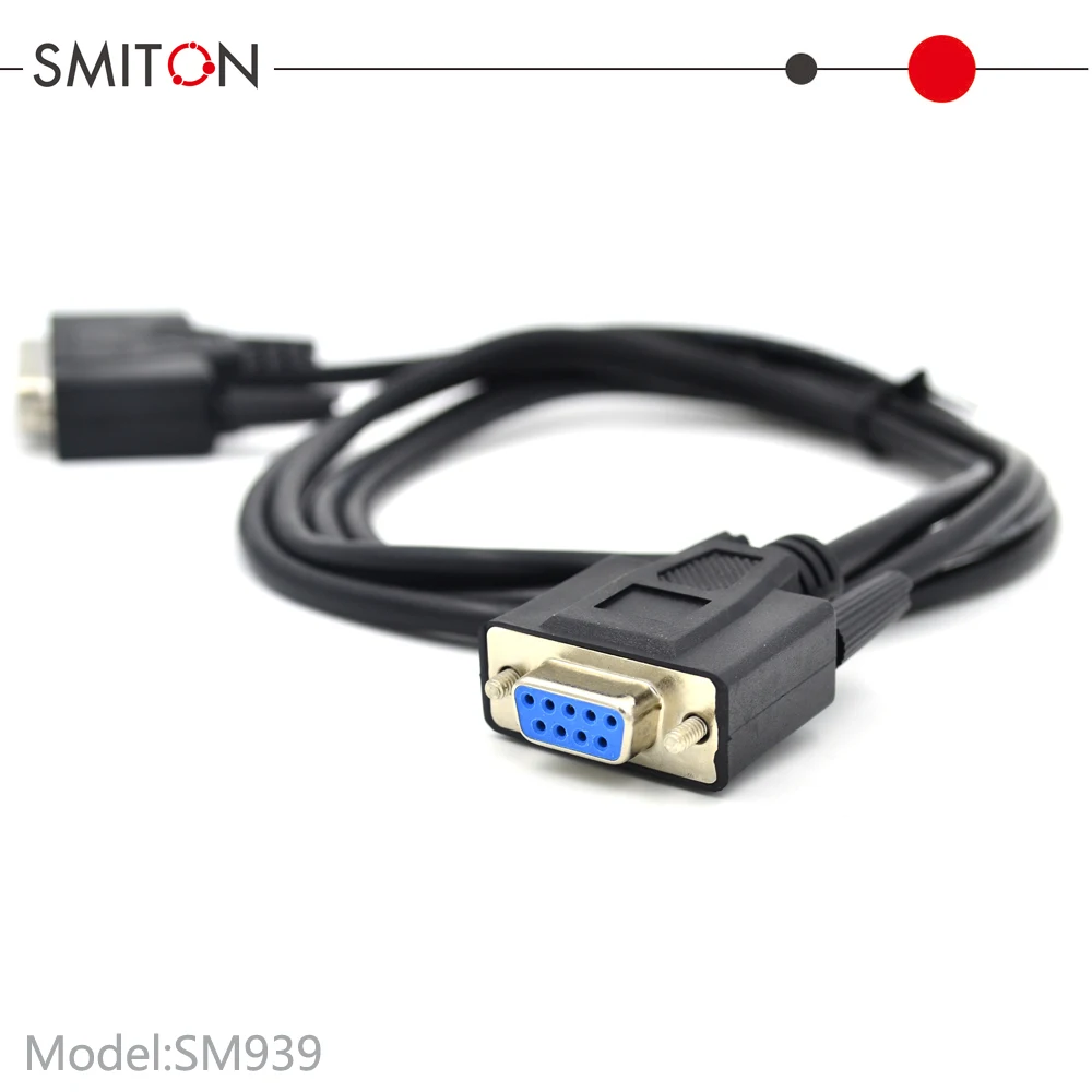 
Black 1.8m DB25 DB9 Male to Female Cable 