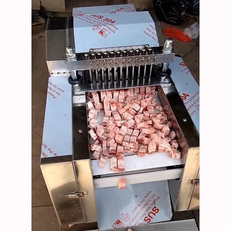 Frozen Meat Cutter  Machine for Chicken  Pork Fish Meat Cutting Machine Frozen Duck Beef Frozen Meat Dicer Grinder Machine